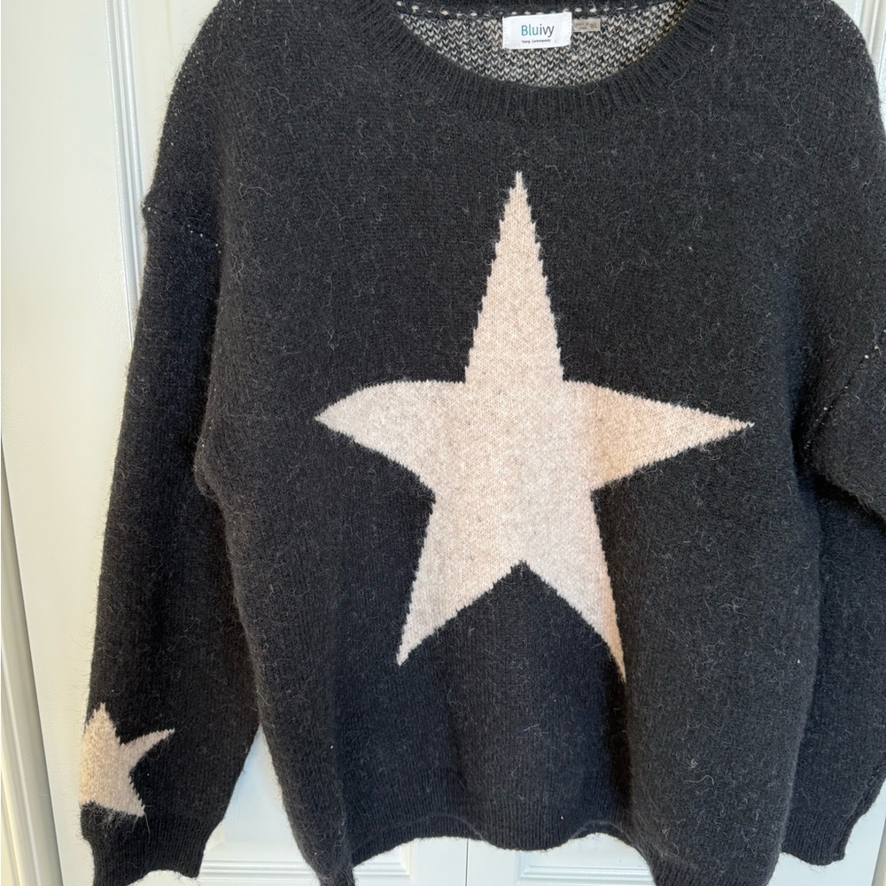 Blu Ivy Charcoal Star Sweater